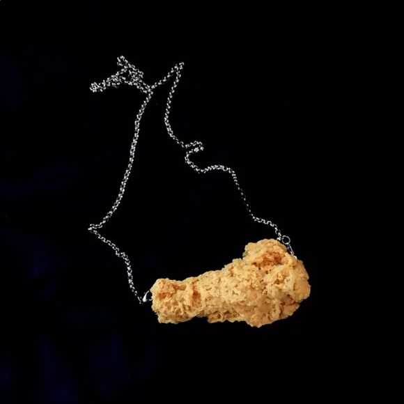 RESTOCKED Fried Chicken Drumstick Necklace - Picture 2 of 3